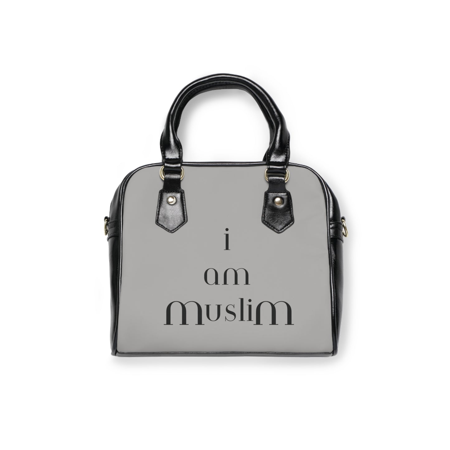 LIGHT GREY I AM MUSLIM Shoulder Handbag