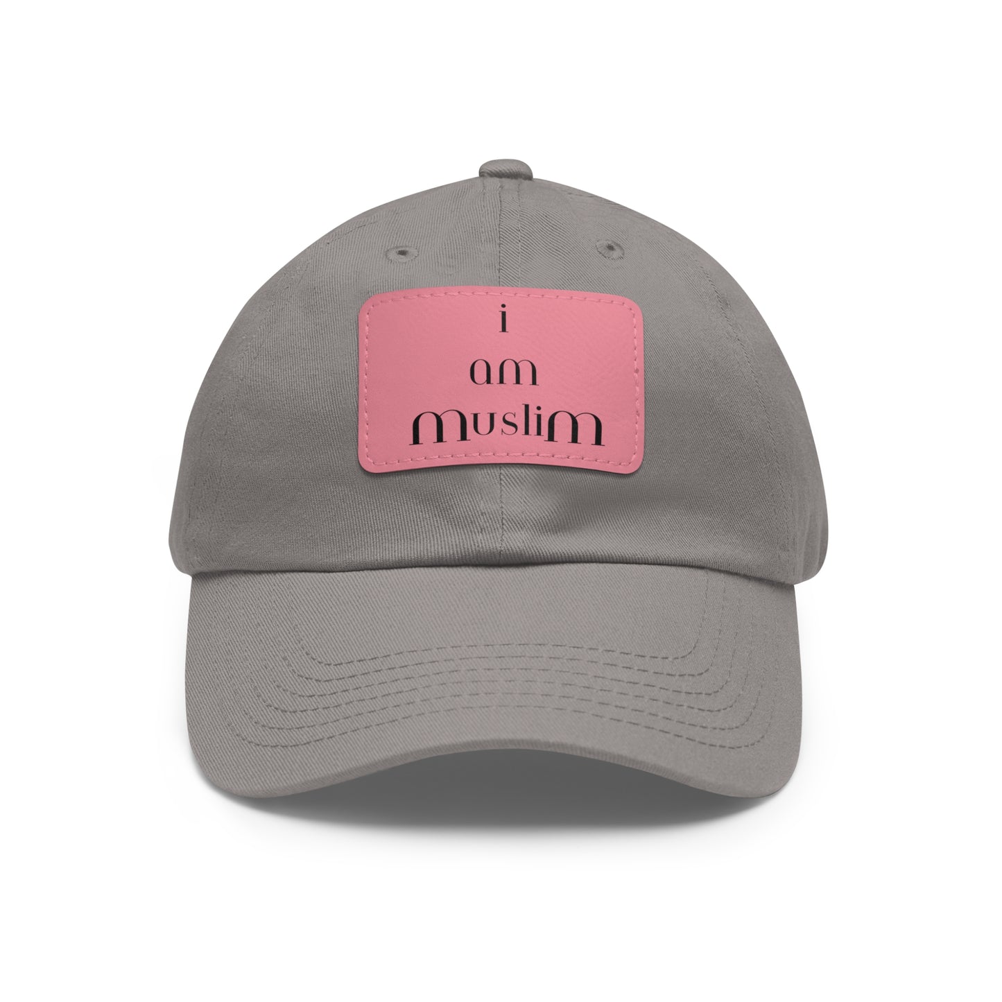 I AM MUSLIM Dad Hat with Leather Patch (Rectangle)