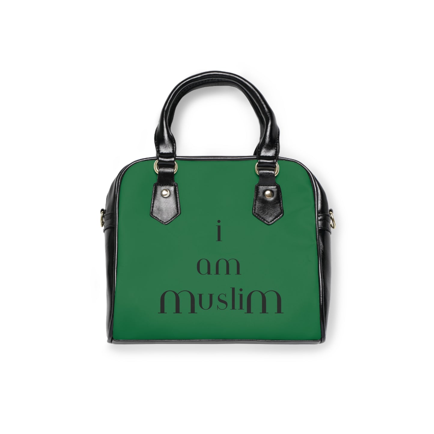 DARK GREEN I AM MUSLIM Shoulder Handbag