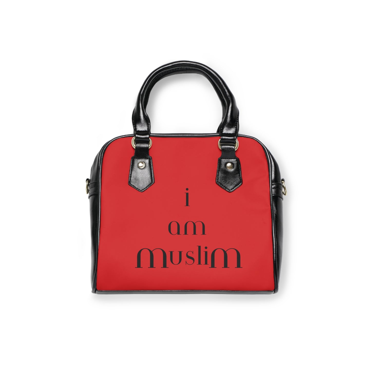 RED I AM MUSLIM Shoulder Handbag