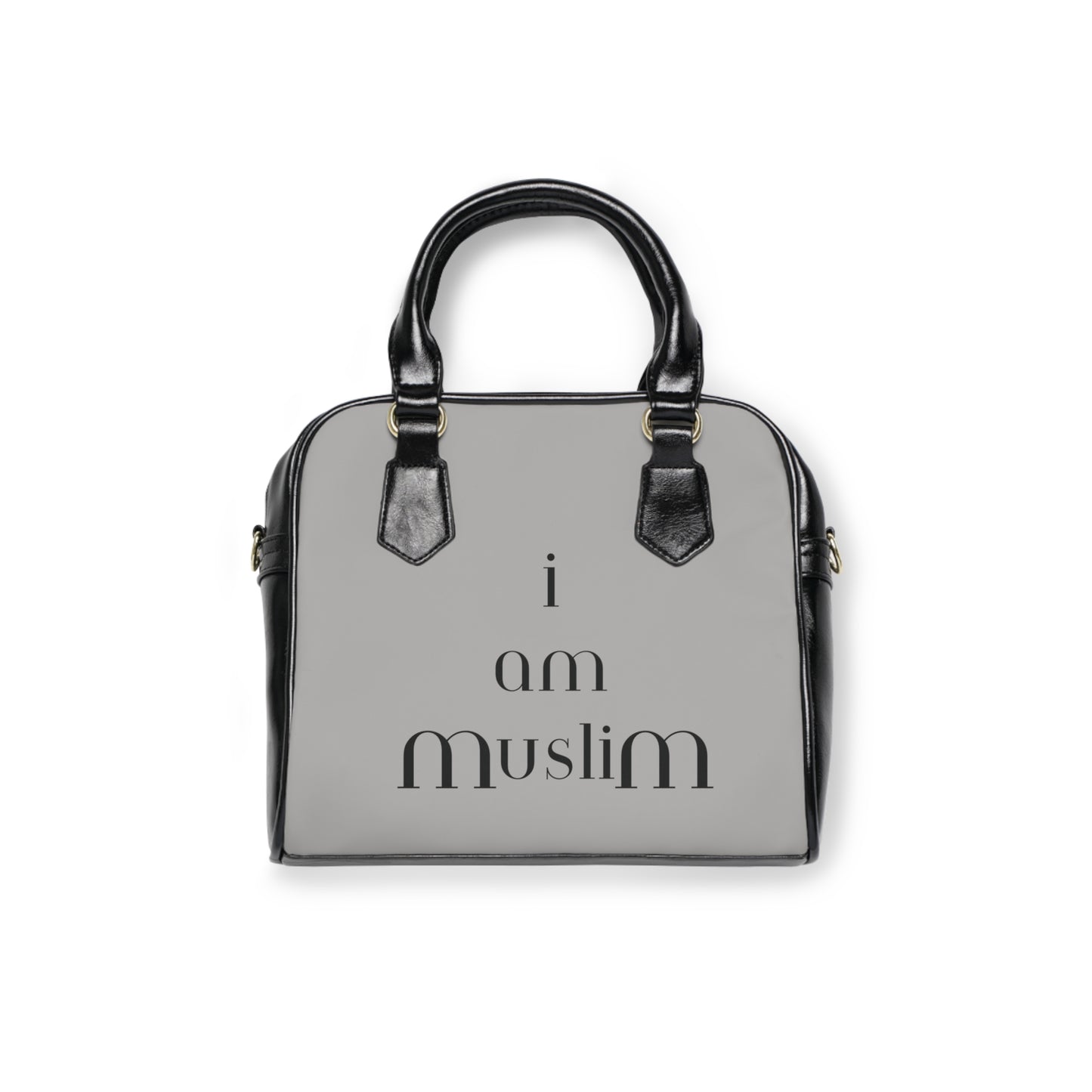 LIGHT GREY I AM MUSLIM Shoulder Handbag