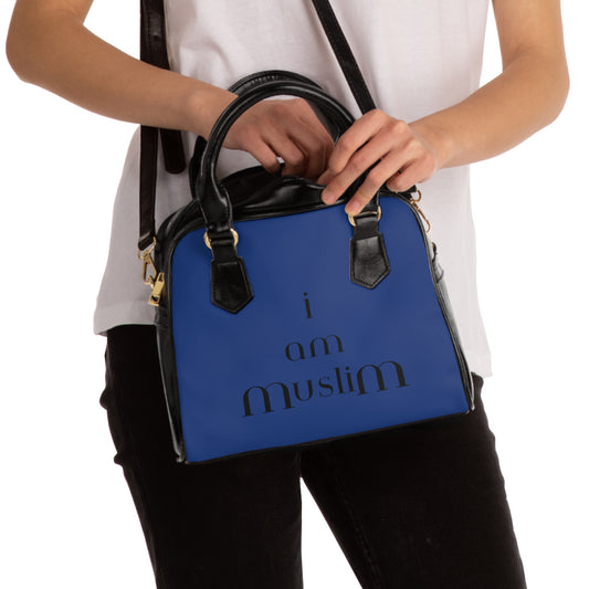 Blue of I AM MUSLIM Shoulder Handbag