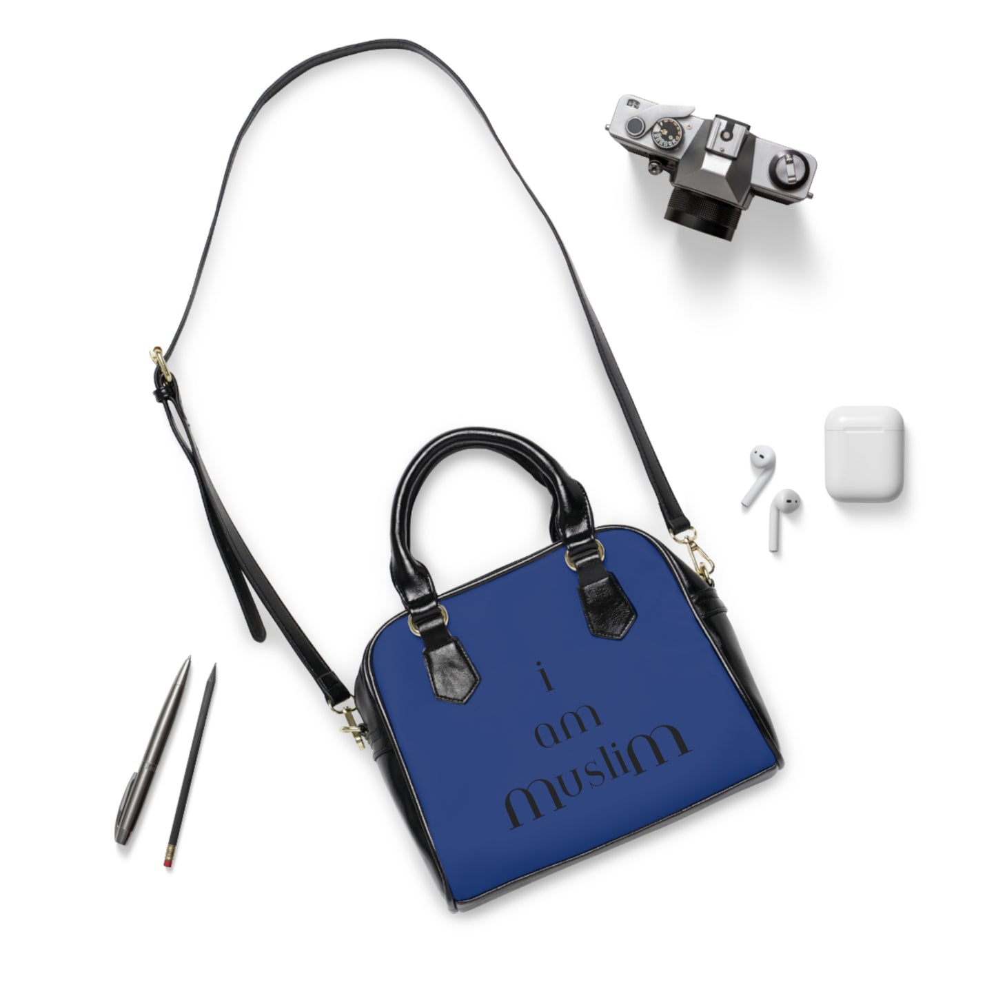 Blue of I AM MUSLIM Shoulder Handbag