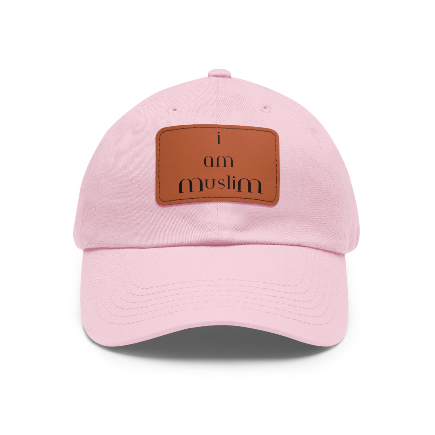 I AM MUSLIM Dad Hat with Leather Patch (Rectangle)