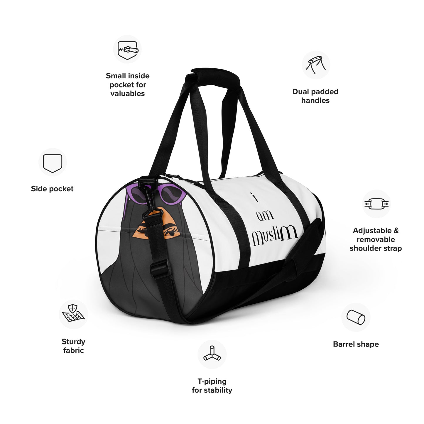 I am Muslim  gym bag